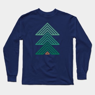 Geometric Mountain Cabin Long Sleeve T-Shirt